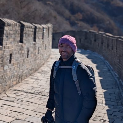 Eddie Carrillo on the Great Wall of China